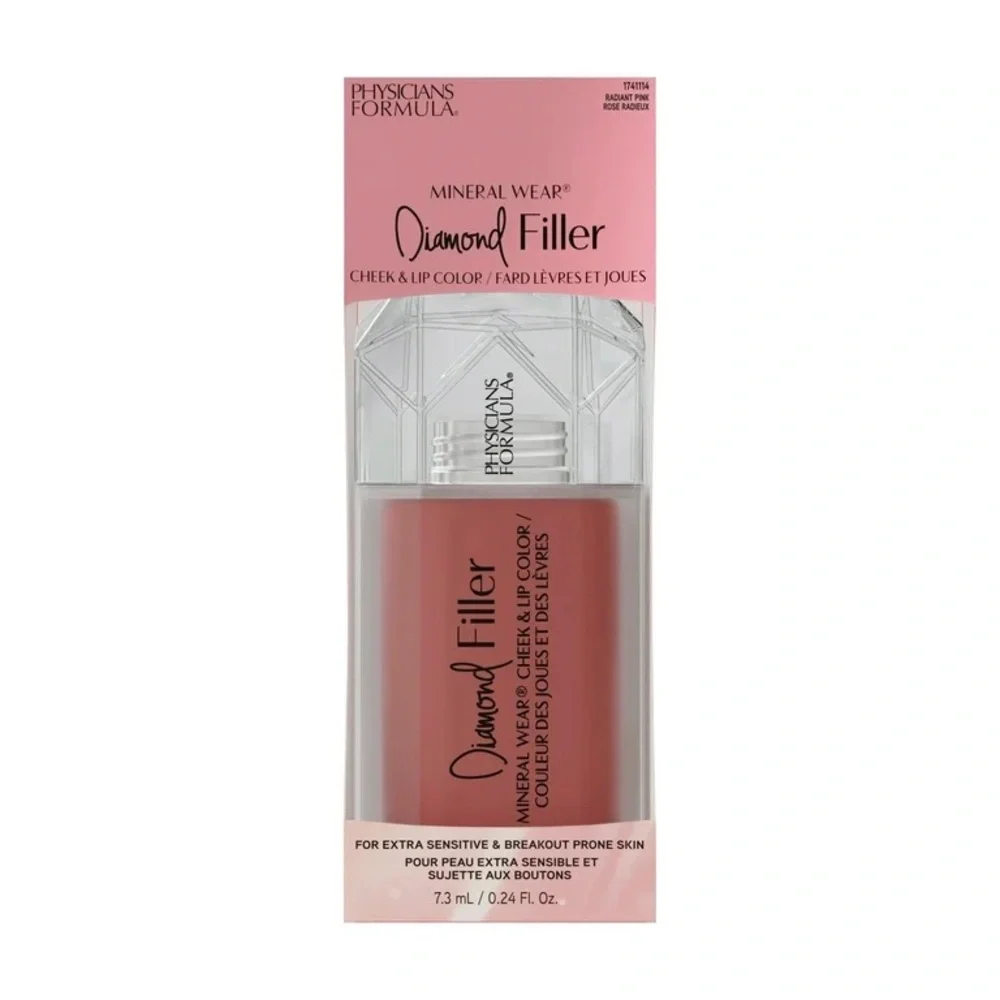 Physicians Formula Diamond Filler Cheek & Lip Color - Radiant Pink, NEW